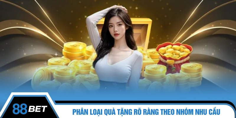Phân loại quà tặng rõ ràng theo nhóm nhu cầu